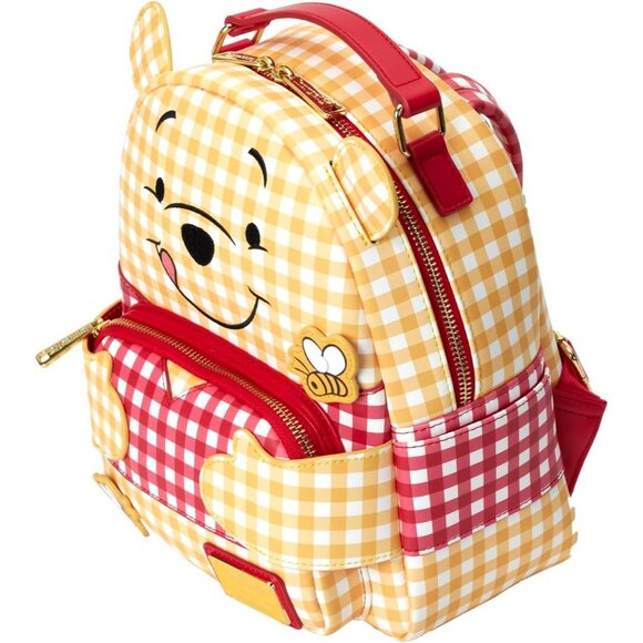 🆕Loungefly Women Disney Winnie The Pooh Gingham Mini Backpack Shoulder Bagpack - Picture 7 of 11